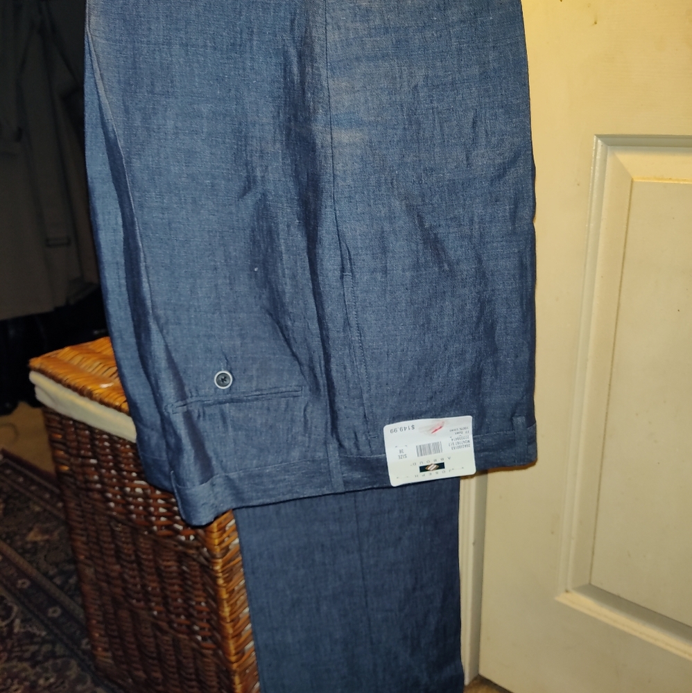 Mens 100% linen pants